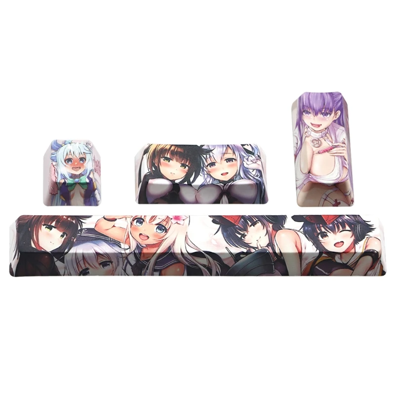 Клавиатура Ahegao U с японским аниме и клавишами космическим интерфейсом 4