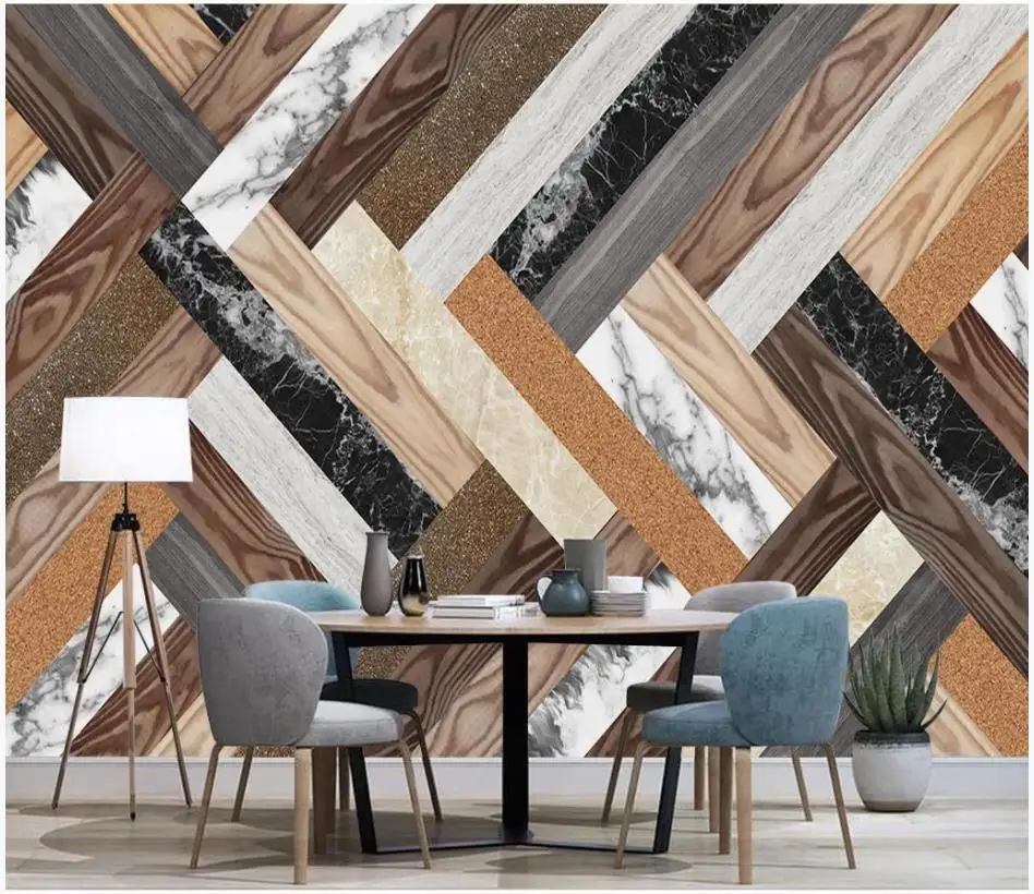 

Custom photo wallpaper for walls 3 d murals Modern abstract geometric marble living room mural TV background wall papers decor