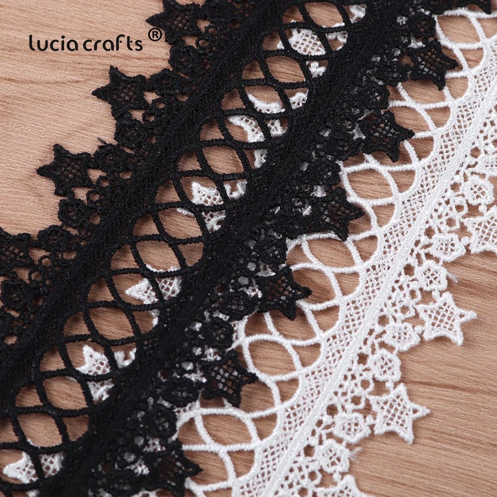 Lucia Cratft 78 мм 1y вышитая кружевная ткань Декор одежды DIY Швейные материалы P0415 | Дом и
