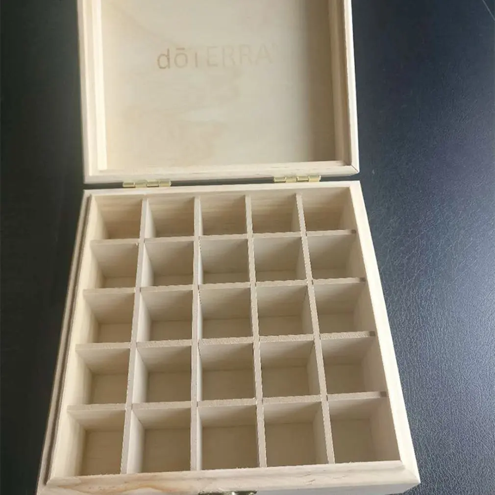 25 отделений деревянная коробка для хранения 1 шт. органайзер переноски эфирные