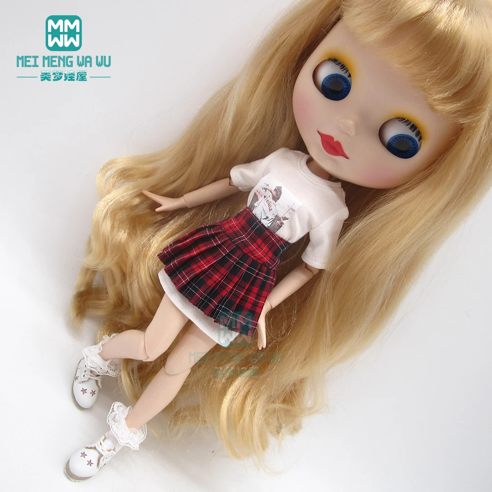 Одежда для кукол Blyth 1 шт. модная футболка в полоску юбка свитер носки Azone OB23 OB24 1/6
