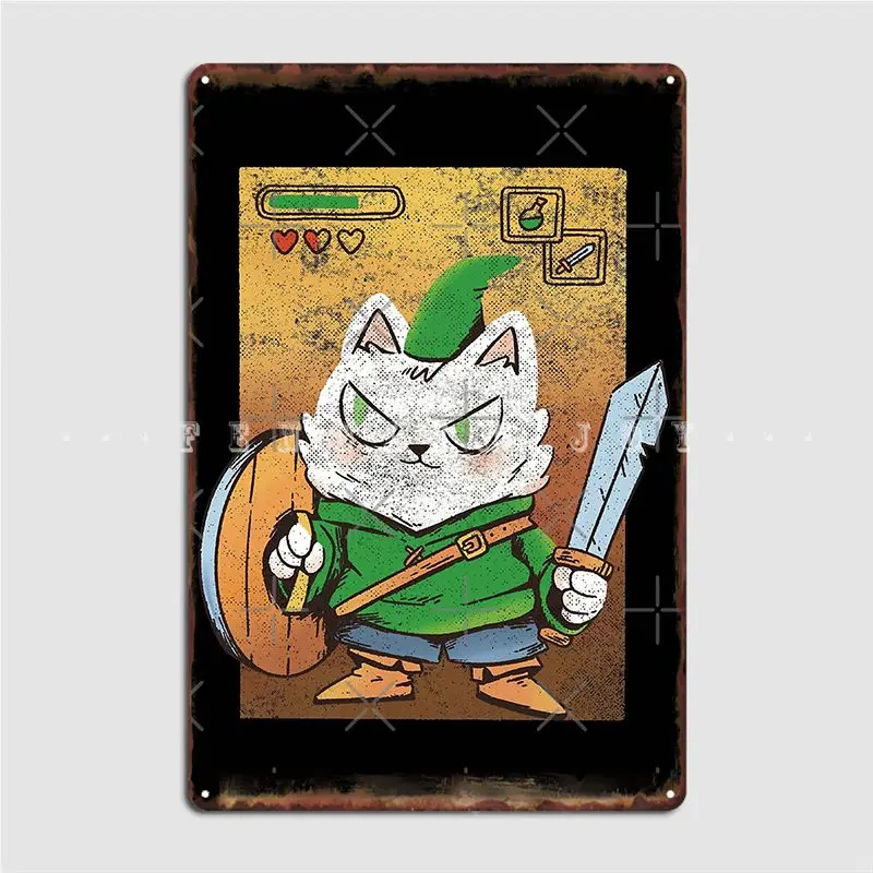 

Металлический плакат в средневековом стиле с изображением воина, кота викингов, настенный плакат, Клубная пещера, Настенный декор на заказ, ...