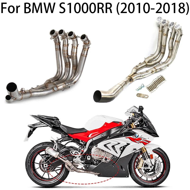 

For BMW S1000RR S1000R S1000 RR 2010-2018 60mm Modified Motorcycle Exhaust Full Systems Front Link Pipe Motocross Muffler