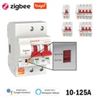 Автоматический выключатель Tuya Zigbee3.0, 1-4P, 10A-125A, беспроводной, Smat Life, приложение, дистанционное управление, работа с Alexa, google Assistant