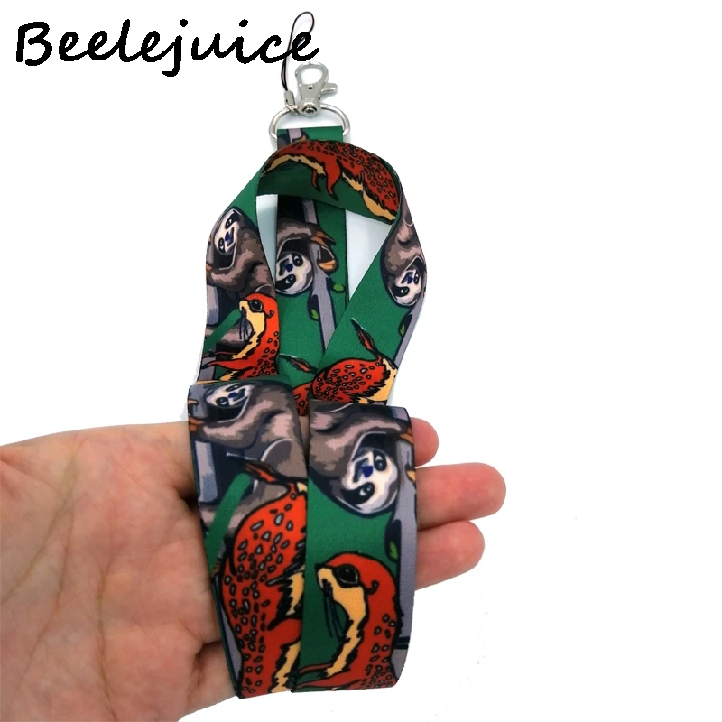 

Lazy sloth animal Neck Strap Lanyard keychain Mobile Phone Strap ID Badge Holder Rope Key Chain Keyrings cosplay Accessory Gift