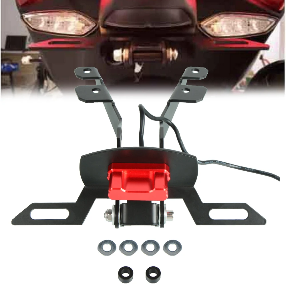 

For YAMAHA TMAX 530 2017 2018 TMAX530 CNC Motorcycle Adjustable Angle Aluminum License Number Plate Frame Holder Bracket