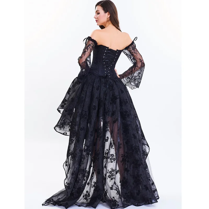 Сексуальное женское платье-корсет в стиле стимпанк средневековый Викторианский