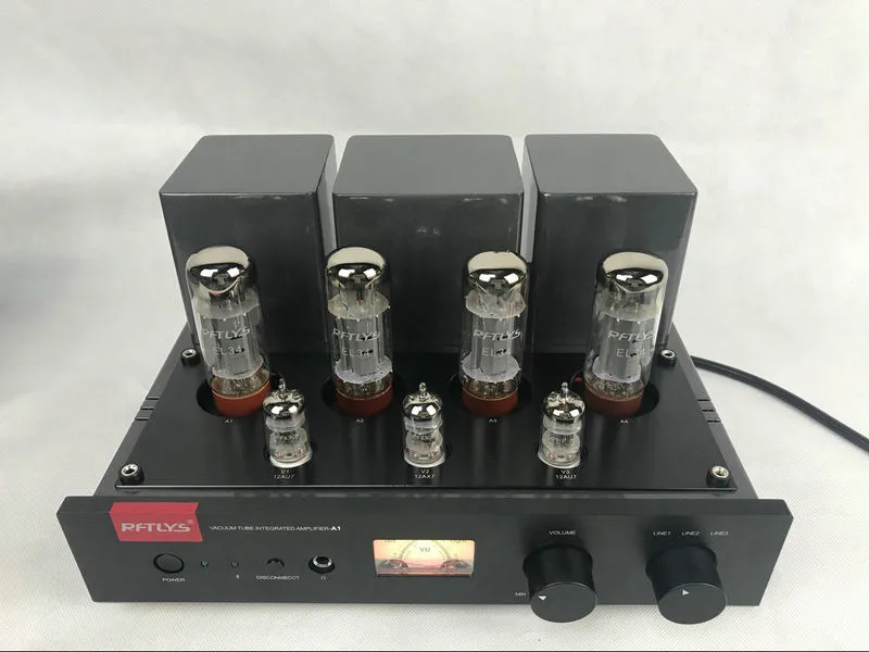 Rftlys A1 El34 Push pull ламповый усилитель с 12au7 & 12ax7 предусилитель лампы Bluetooth