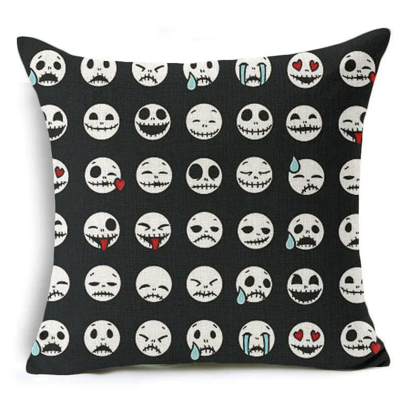 Кошмар перед Рождеством Наволочка на подушку из хлопка и льна Декоративная