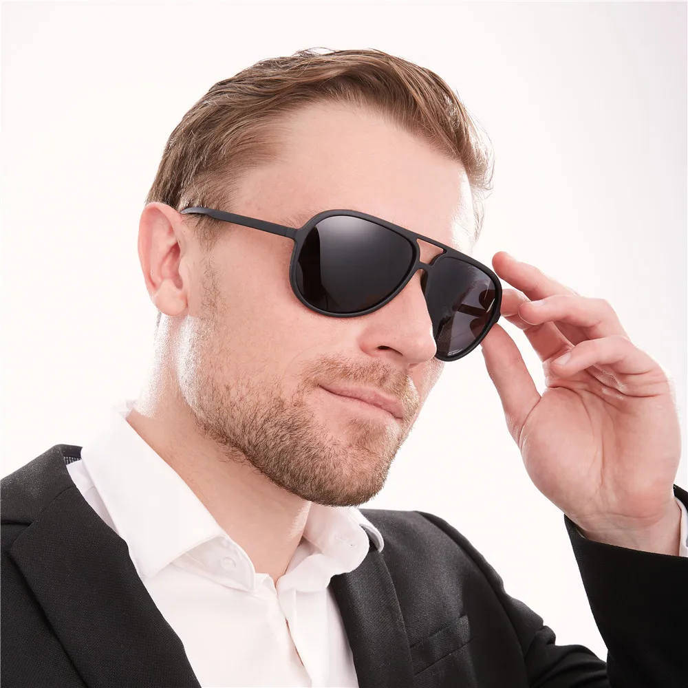 Мужские поляризационные очки Zerosun черные солнцезащитные для вождения степень
