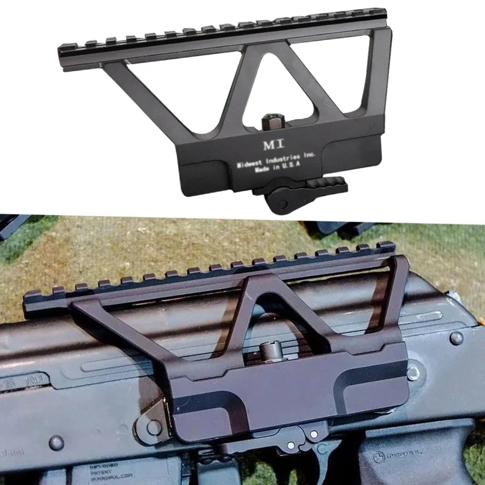 

WIPSON Quick Detach QD AK Gun Side Rail Scope Mount with Picatinny Side Rail Mounting For AK 47 AK 74 Black