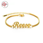 Женский браслет Goxijite, из нержавеющей стали, с именем на заказ