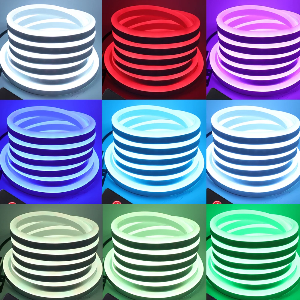 220V 110V неоновый светильник светодиодные ленты Музыка RGB светодиодный Bluetooth APP