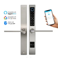 european waterproof biometric fingerprint door locks electronic smart door lock rfid card code lock for aluminum glass door