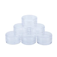 100pcs 3g empty lip balm container plastic eyeshadow cream jar transparent cosmetic makeup jar pot mini sample refillable bottle