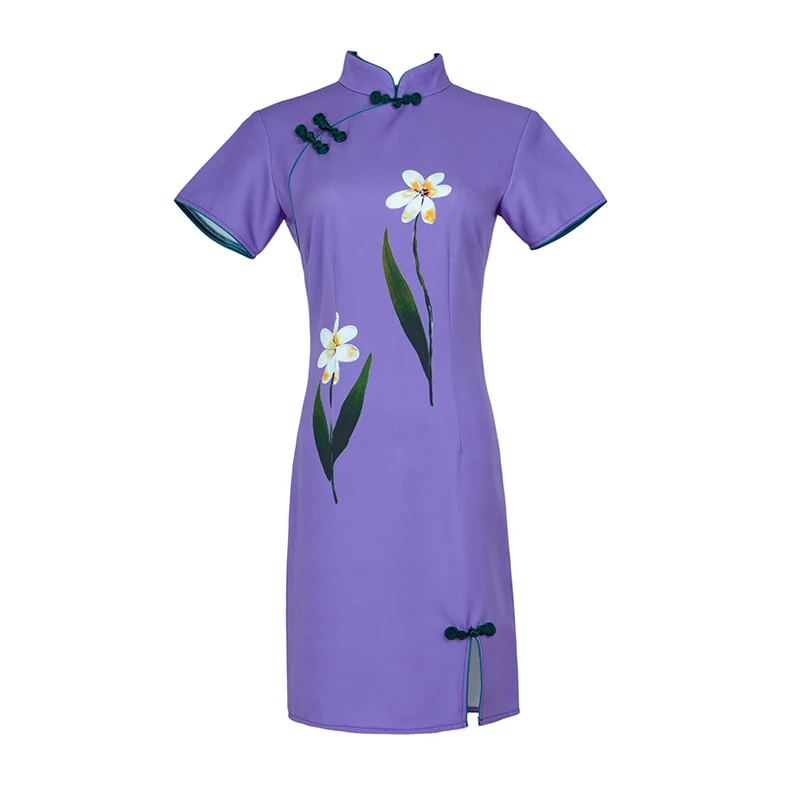 

French little erosion bone cheongsam young girl new everyday can improve wear short dress