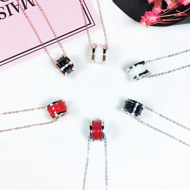 

High Quality Real S925 Slim Waist Ceramics Pendant Fine Fashion Jewelry Necklace Pendants Chain Beauty Fashion Accessories Jewel
