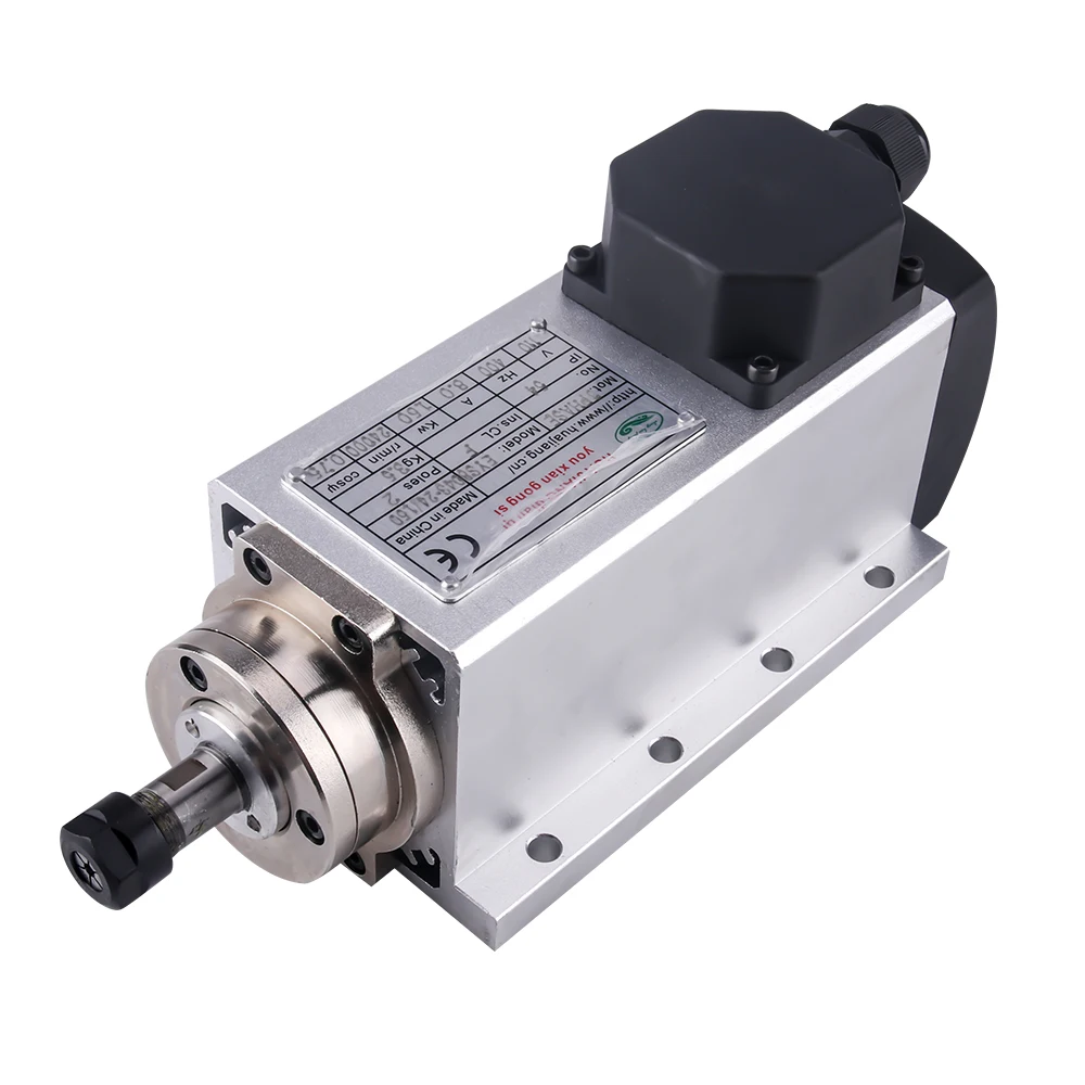 CNC 1.5kw 220 v/110 v квадратное воздушное охлаждение шпинделя ER11 1500W четырехтактный двигатель с воздушные охлаждением Фрезерный Шпиндельный+ 1.5KW частотно-регулируемым приводом Инвертор+ 13 шт./компл. ER11