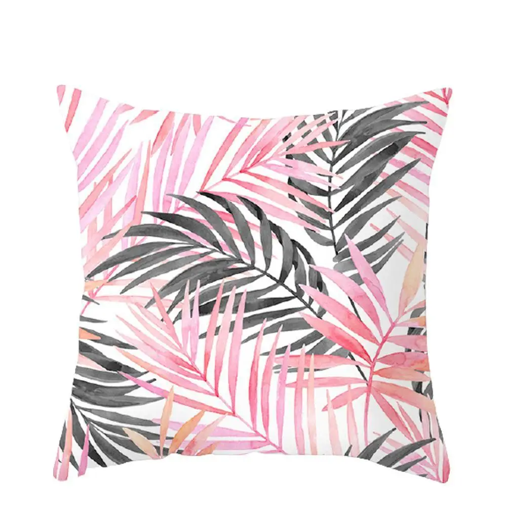 

Sofa Pillow Bedroom Pillow Pillowcase Printing Peach Skin Material Flower Leaves Circle Cat Support Dropshipping 2021 Hot Sale