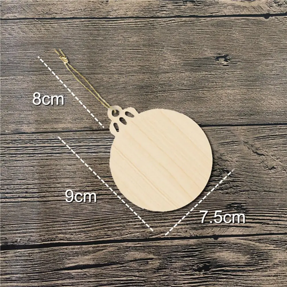 

Halloween Valentine Wooden Round Baubles& Hemp Ropes, Cute Halloween Christmas Tree Valentine Wedding Decor, Ideal for Art Craft