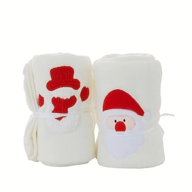 Белый Санта Клаус Снеговик одеяла коралловый бархат Главная флис простыня