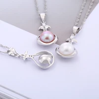 s925 silver jewelry silver original pearl pendant female sterling silver clavicle chain accessories for women