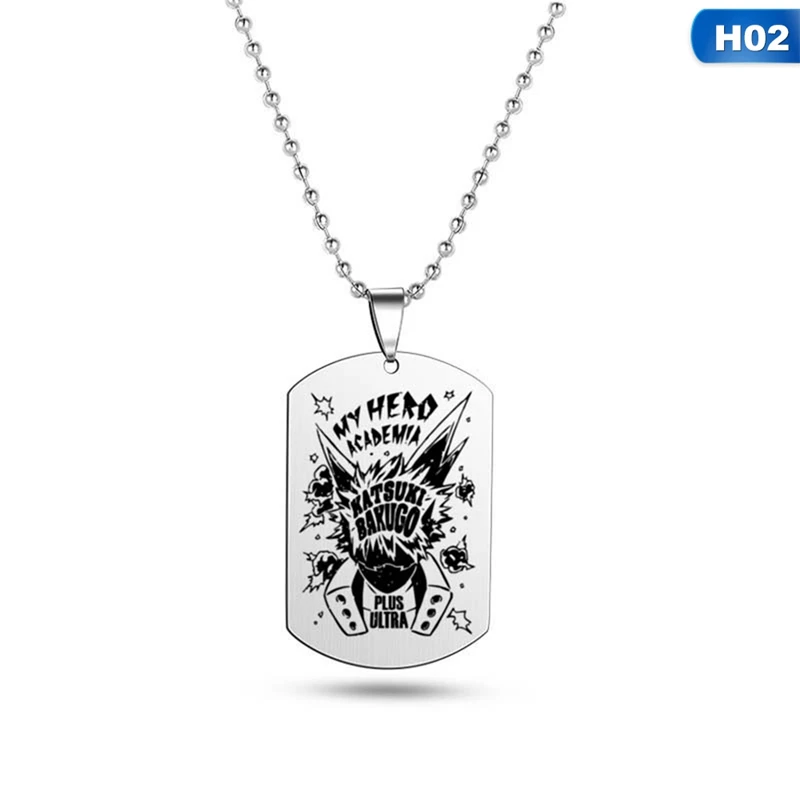 Ожерелье мужское/женское из нержавеющей стали с подвеской в стиле аниме Моя