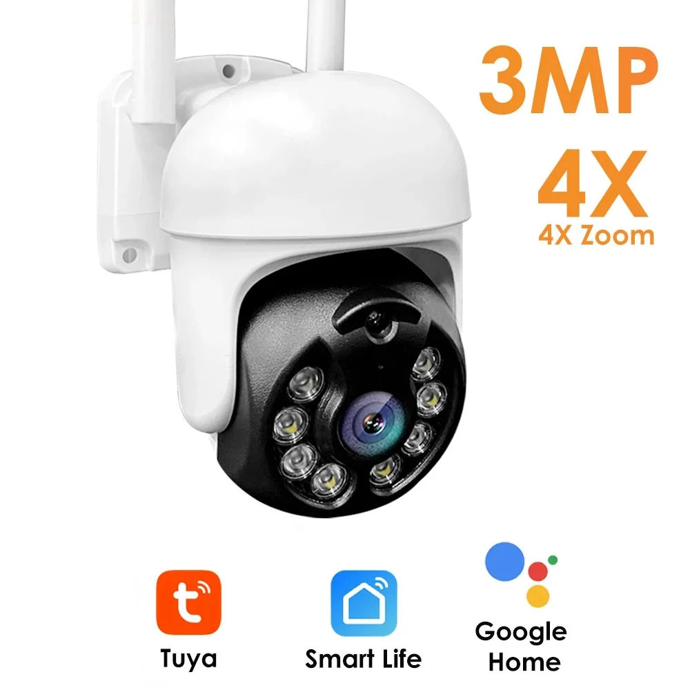 

Tuya IP Camera WiFi 3MP HD Home Security Camera Outdoor Mini CCTV Camera Google Home Smart Monitor Color Night Vision