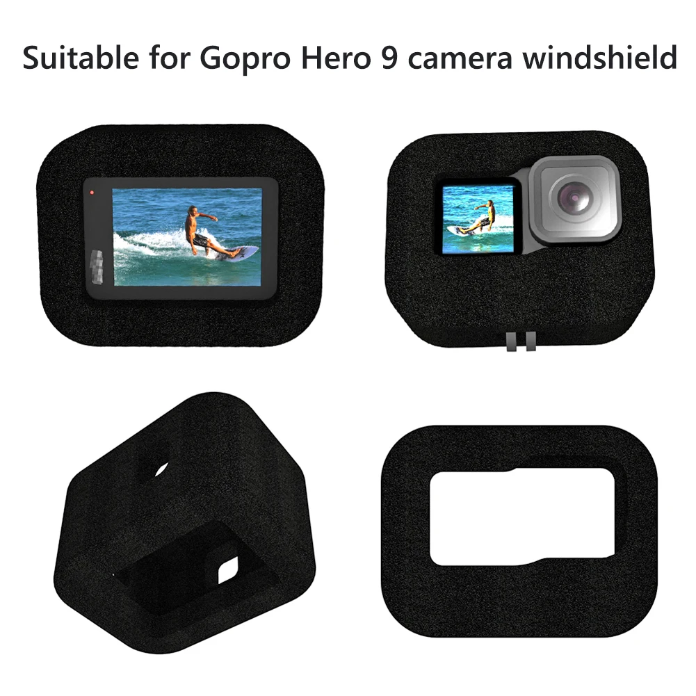 

Windslayer for GoPro Hero 9 Black Windshield Wind Foam Cover Sponge Noise Reduction Windproof Case Go Pro 9 GoPro9 Accessories