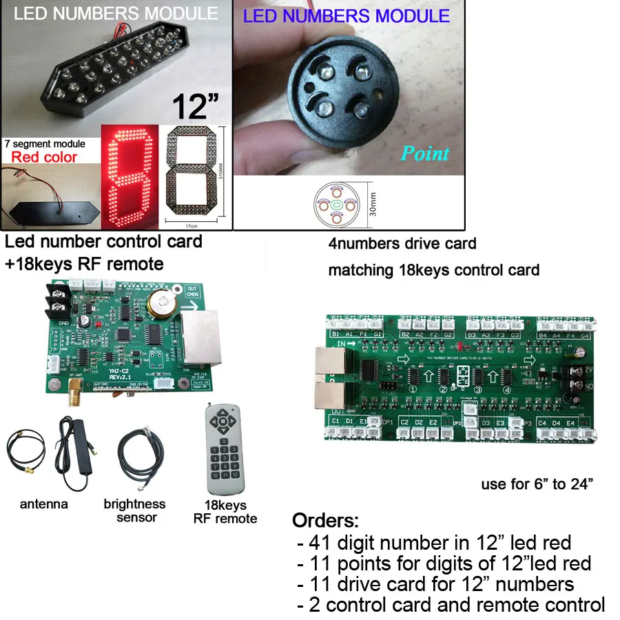 12 дюймовый светодиодный дисплей запчасти для светодиодного газа|led display|display ledled
