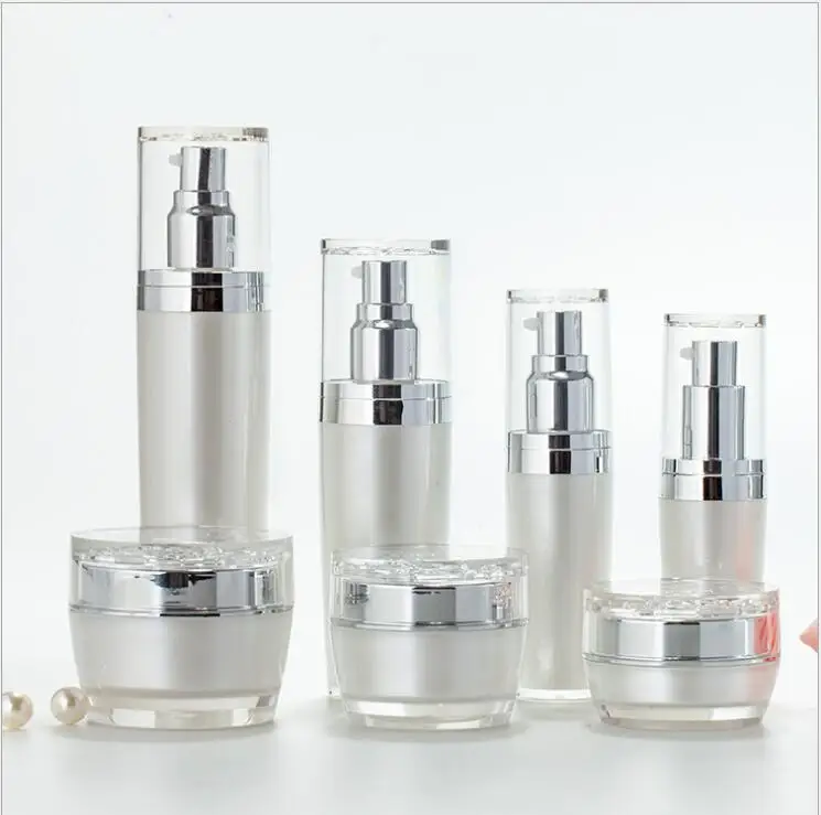 15 г жемчужный белый акрил/пластиковая банка для крема