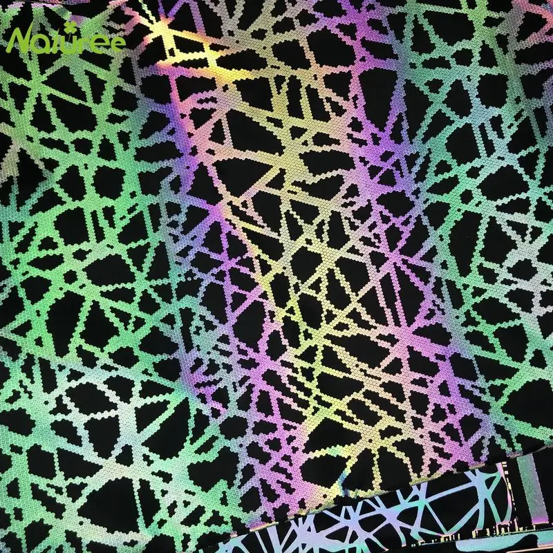 50 см * 150 цветная светоотражающая ткань Радужная светящаяся для Ветровки Куртка