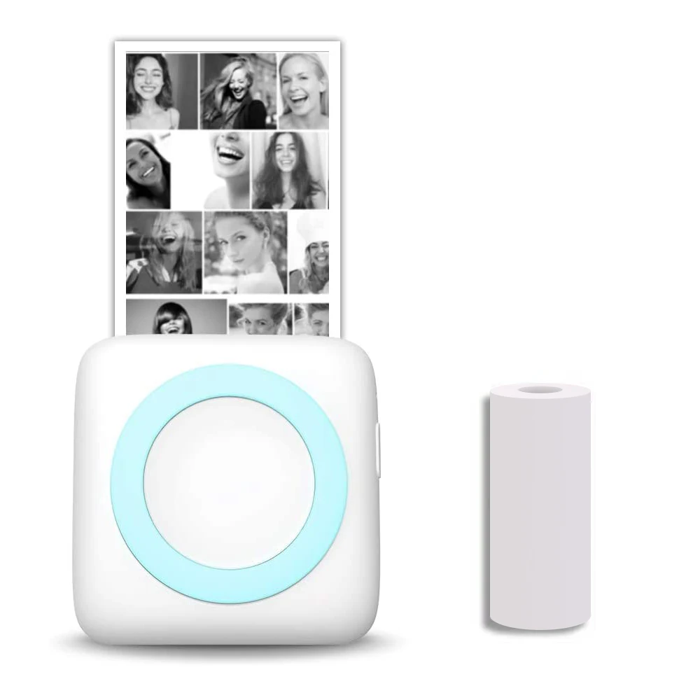 

Mini Printer Thermal DIY Photo Printer Portable Picture Label Printer Pocket Phone Wireless Bluetoo Printer Receipt Sticker Gift