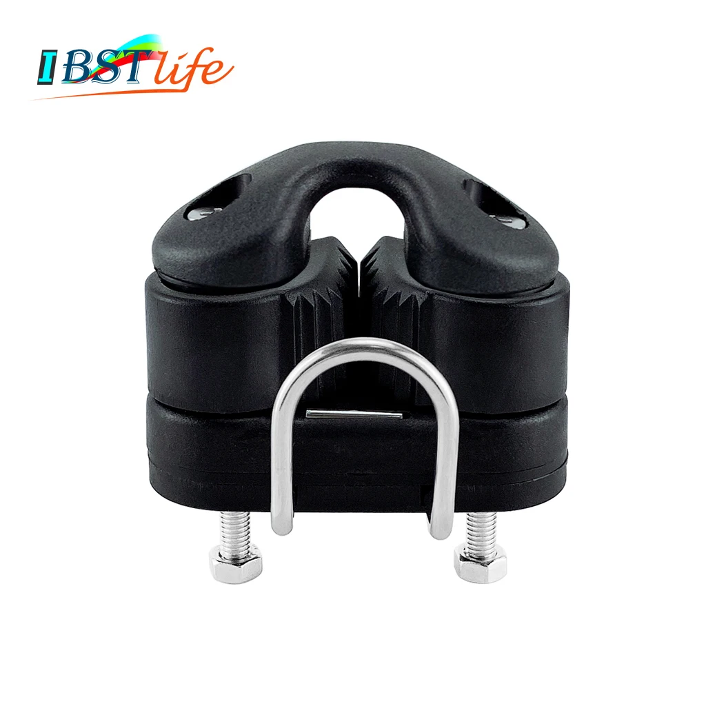 

Black Composite Ball Bearing Cam Cleat with leading Ring Pilates Equipment Boat Fast Entry Rope Wire Fairlead Sailing Accessorie