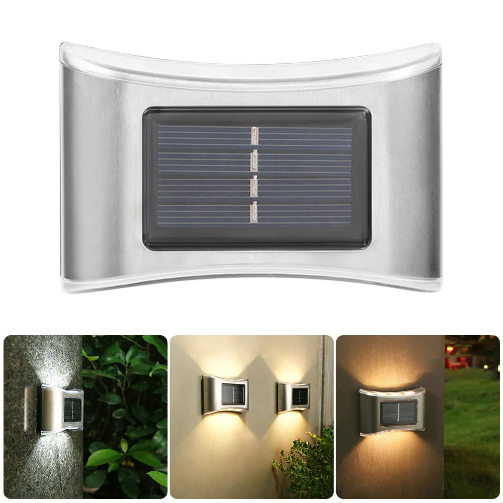 

solar led light outdoor Wall Lamp Garden Lights External Wall Sconce For Terrace Balcony Fence Street Decor Up And Down Lamp