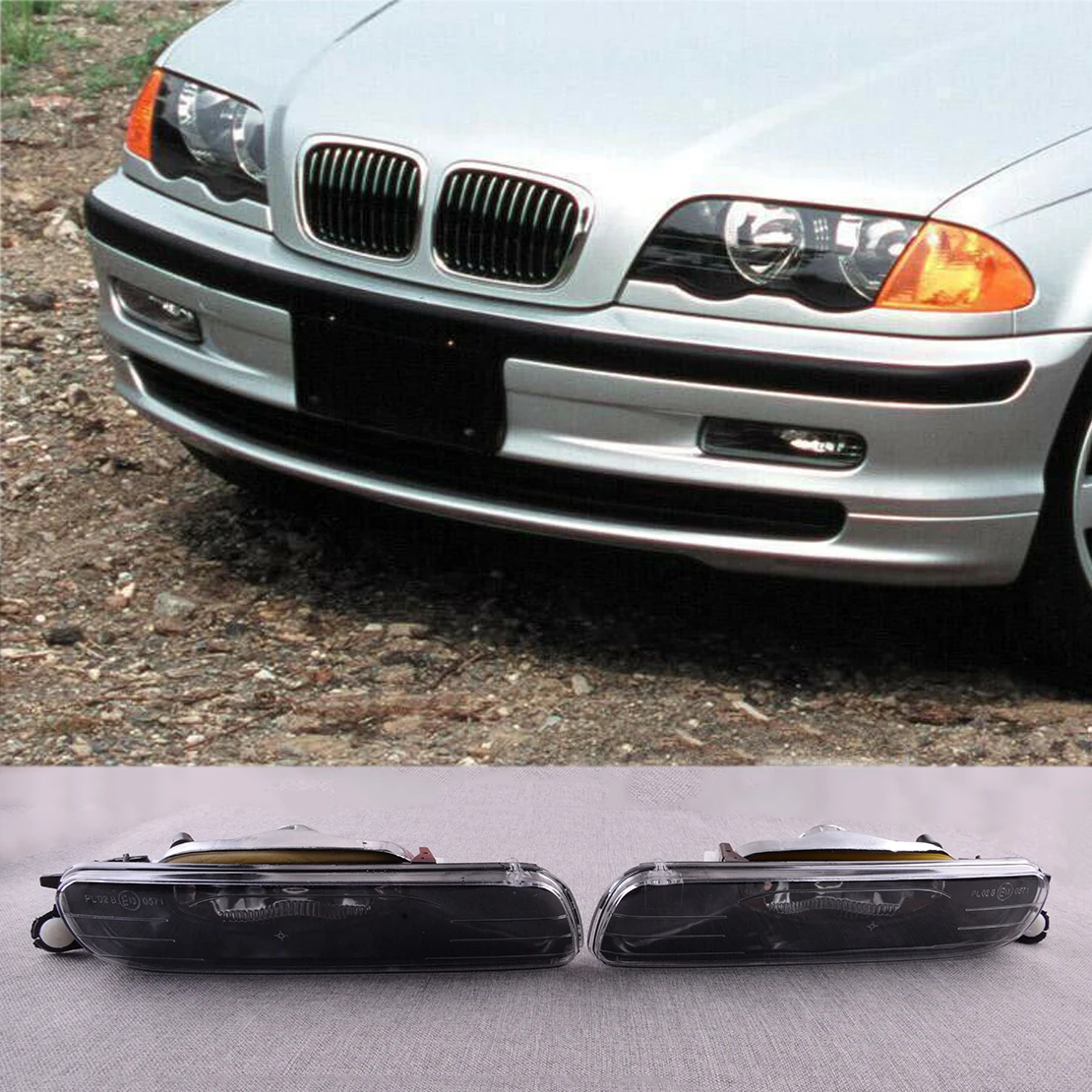 

1 Pair Car Plastic Front Left Right Bumper Fog Light Lamp 63178361951 63178361952 Fit for BMW E46 3 Series 1999 2000 2001