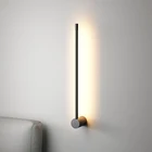 Скандинавская Минималистичная длинная настенная лампа в современном светодиодный настенный светильник для помещений, прикроватный светодиодный светильник для гостиной, спальни, домашнее украшение, осветительные приборы