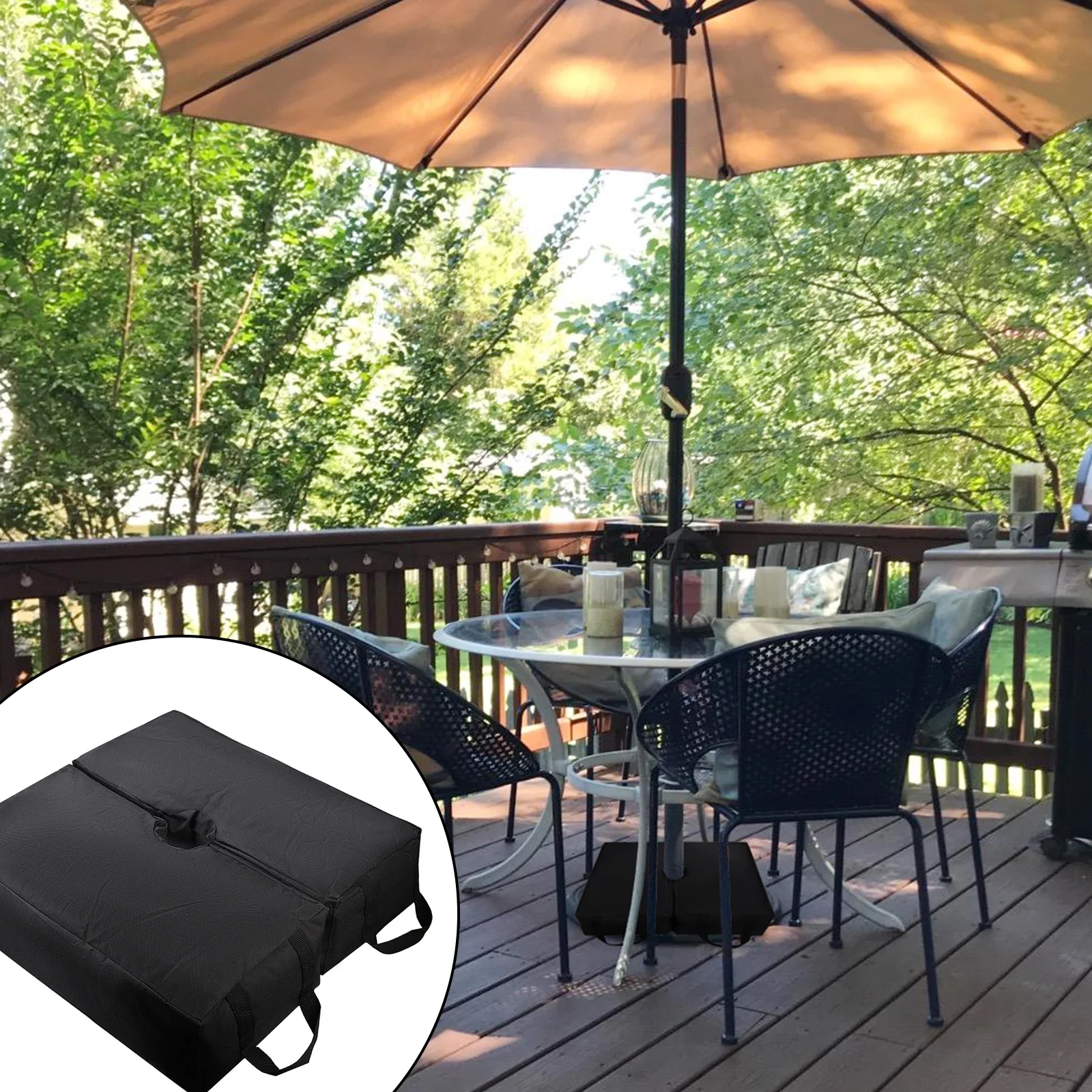 

Detachable Umbrella Base Weight - 18" fits any Offset, Cantilever or Outdoor Patio Umbrella Stand - Replaces Ugly Sand Bags