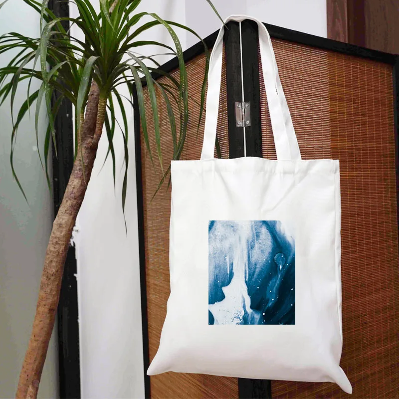 

Oil Painting Customizable Bag Shopping Bags for Boutique Shopper Luxury Designer Handbags Tote With Handle Canvas Women Women's