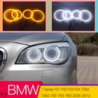 Хлопковый светодиодный светильник Angel Eye Halo Switchback, двухцветный для BMW 7 серии F01 F02 F03 F04 730d 740d 740i 750i 760i 2008-2012