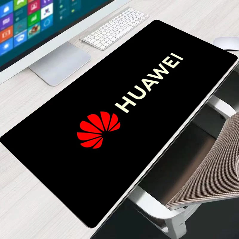 

HUAWEI Logo Large Mouse Pad Persian Carpet Laptop 90x40mm Pc Gamer Keyboard Mousepad Edge White Tassel Rubber Table Mat for Pet