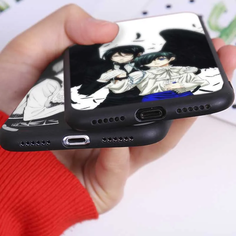 Black Butler Cover for iPhone 7 11 pro max XR X 6S 8 XS MAX 6 plus SE 5S Clear Soft Silicone Phone Case |