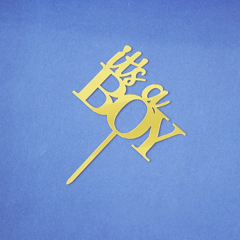 【PACK of 10 PCS】It's a BOY It's GIRL Cake Topper Acrylic Decoration for Baby Shower Party |