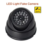 Поддельная купольная камера видеонаблюдения, камера безопасности для помещений с мигающим красным светодиодом, поддельная камера наблюдения для дома