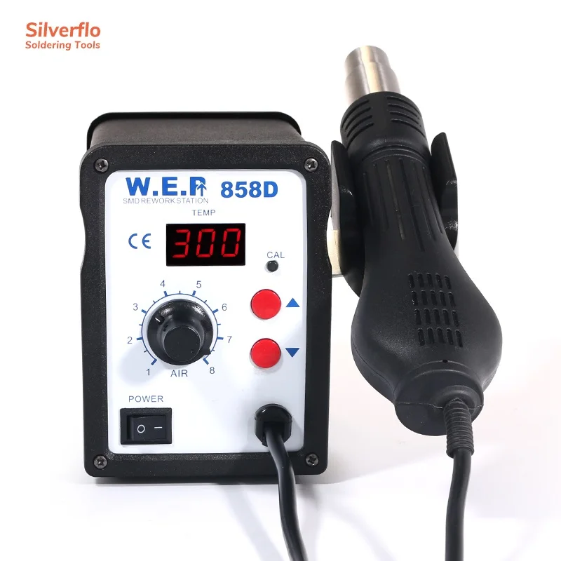 Паяльная станция WEP 858D цифровая паяльная с термофеном для починки микросхем |