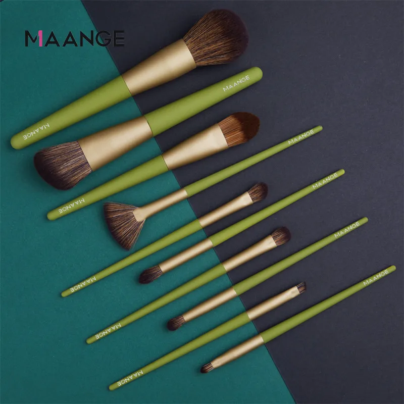 Набор кистей для макияжа MAANGE Pro 10/11/15 шт. пудры основы теней косметические мягкие