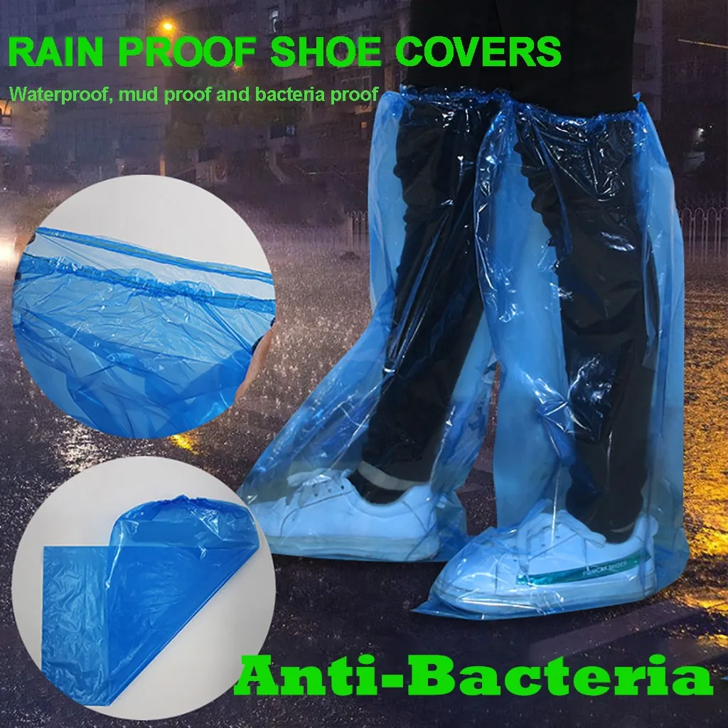 20 шт Одноразовые Бахилы для ботинок пластиковые длинные толстые бахилы мужские