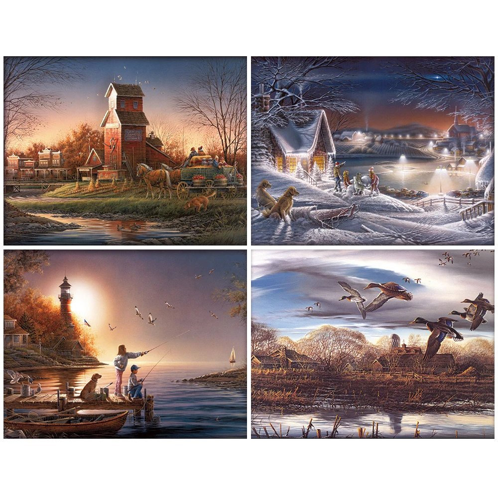 

Rural Tennessee Scenery 5D DIY Diamond Painting Kit Rhinestones Home Decor Crafts Hang Picture