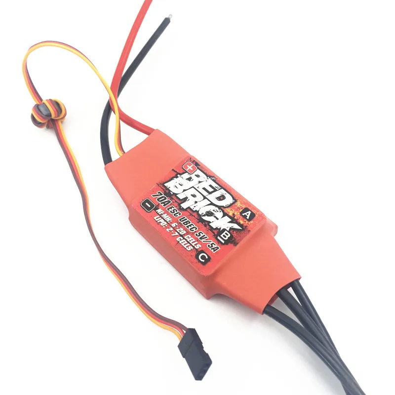 Электронный регулятор скорости для дрона FPV красный кирпич бесщеточный 70A ESC 5V/5A BEC