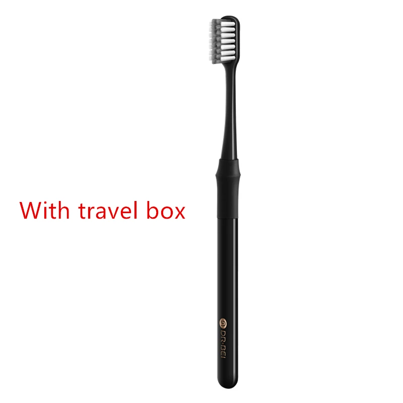 black 1pc MI Mijia DOCTOR-B портативная глубокая зубная щетка с походная коробка профилактическая зубная щетка гигиена полости рта щетка для взрослых - Цвет: black 1pc